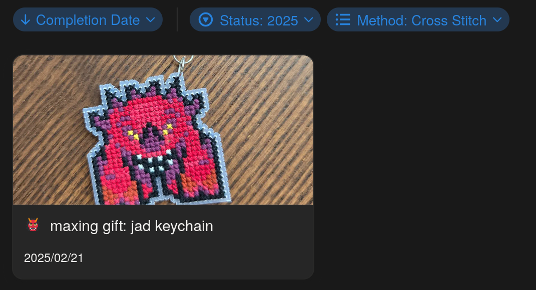 everything i cross-stitched this year