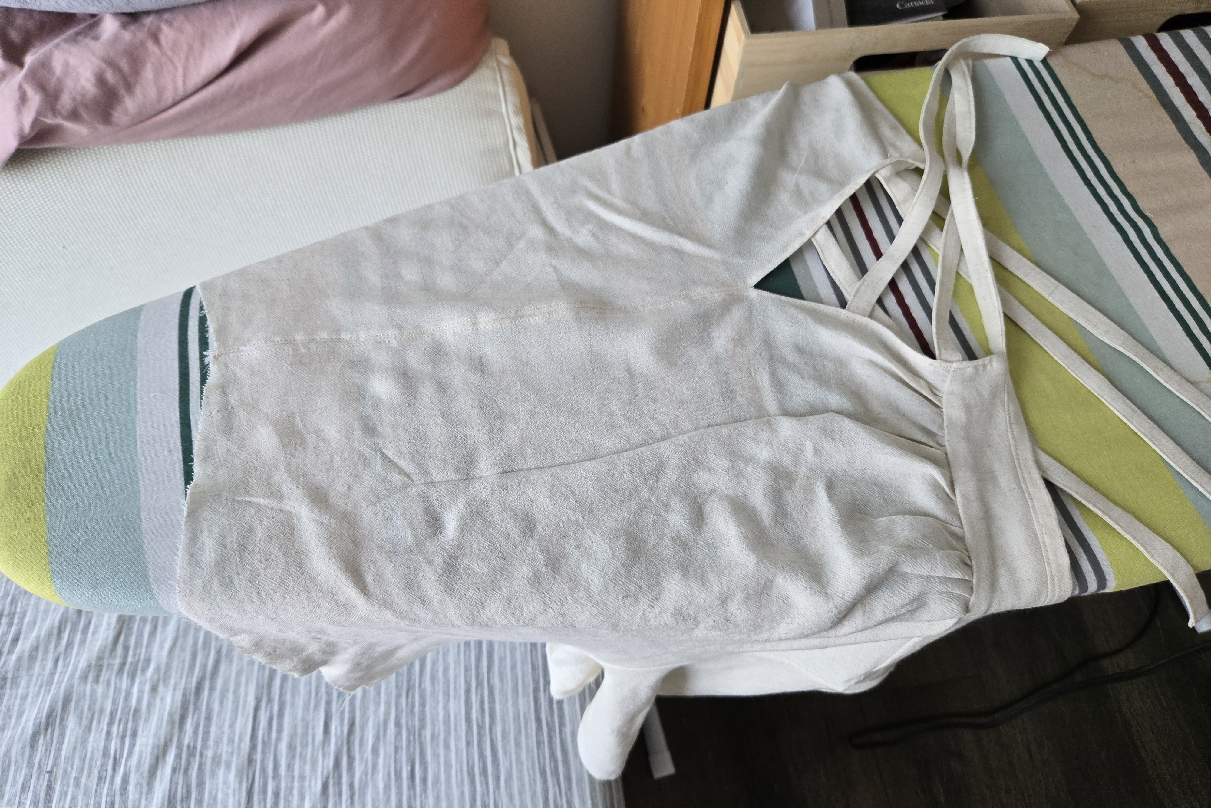 side view of my bloomers on the ironing board